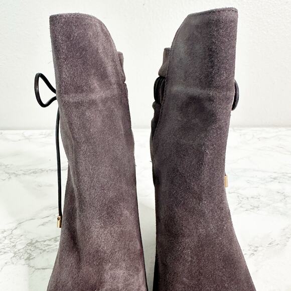 Tory Burch Women's Suede Lila 90s Scrunch High Heel Ankle Booties Size 6 - Picture 5 of 14